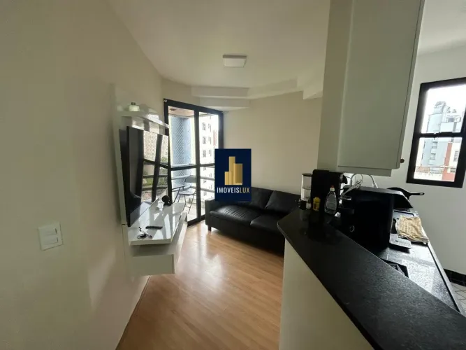 Apartamento para locação no Morumbi, São Paulo-SP: 1 quarto, 1 sala, 2 banheiros, 1 vaga d