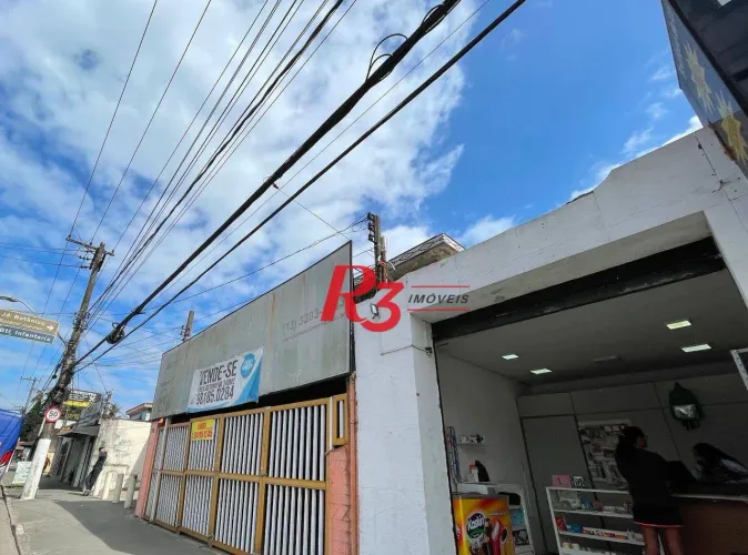 Loja com 250m² para Venda R$ 750.000,00, Locação R$10.000,00. Chico de Paula - Santos/SP