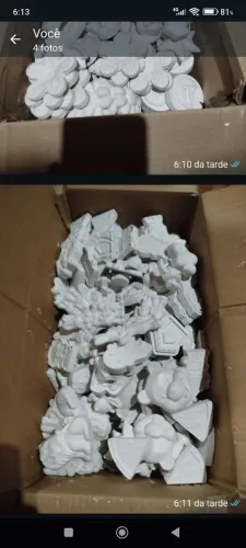 Kit de gesso pra criança pintar.