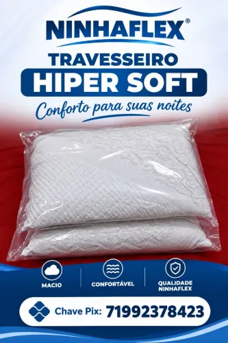 Travesseiro hiper soft 100%espuma