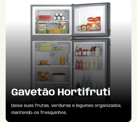 Geladeira Consul Frost Free Duplex 340 L 220v Prateleiras Flex Cor Inox - CRM39AK
