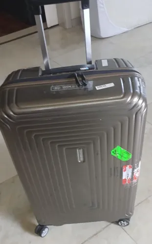 Mala Samsonite Original Média 70cm 4 Rodas Duplas Spinner Cadeado TSA Made in Europe
