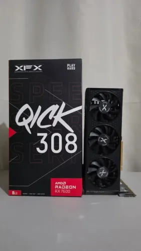 Placa de Vídeo RX 7600 8G XFX Quick 308 Triple Fan