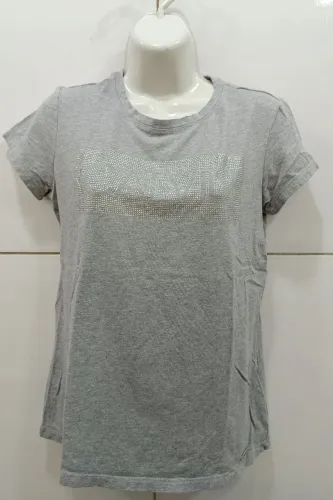 Camiseta feminina Calvin Klein tamanho P com aplicação de brilho/strass
