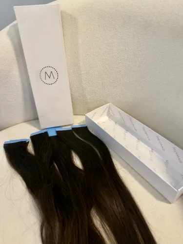 Extensão de Cabelo Mermaid 18 mechas adesivas 80 cm