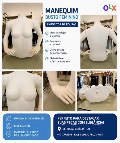 Manequim meio Corpo Busto de alta qualidade.