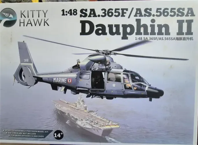 kit p montar (20) KITTY HAWK Helicoptero AS.365/AS.565SA Dauphin II 1:48 Scale