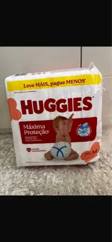 Pacote fraldas huggies tam m 196 unid