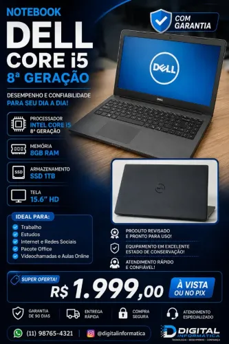 DELL i5 8a SÓ VENDA, NÃO VENDO Pelo OLX