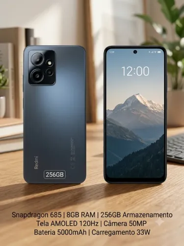 Redmi note 12, 256 GB de armazenamento 