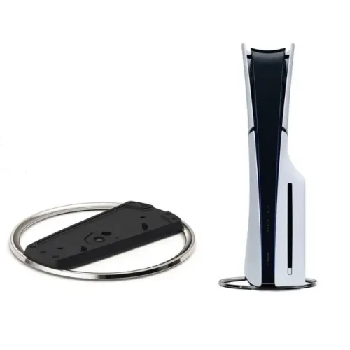 Suporte Vertical Base PS5/PS5 Slim PS5 PRO Aço Inox Antiderrapante