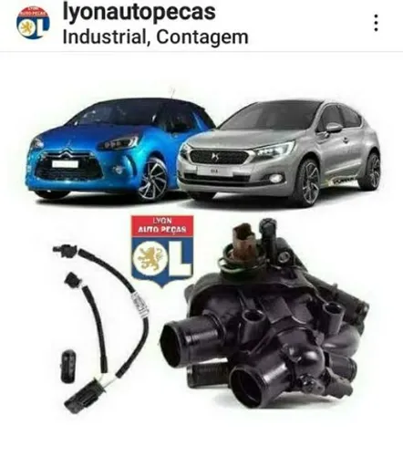Carcaça válvula termostatica + chicote motor THP