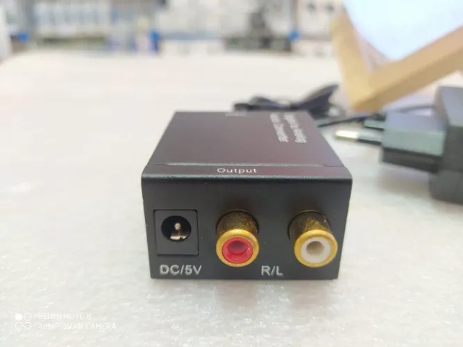 Conversor Áudio Digital para Analógico Fibra Coaxial óptico Rca - Áudio Converter