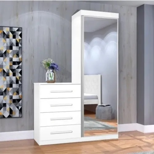 Promoção! Comoda Multiuso Thor c/ Espelho Branco Frete Grátis - Receba Hoje
