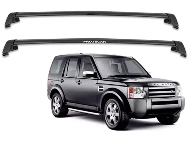 Rack Travessa de Teto Land Rover Discovery - Larga Preta - Projecar