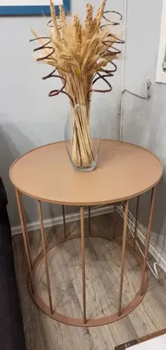 Mesa em ferro Rosa Envelhecido 60cm