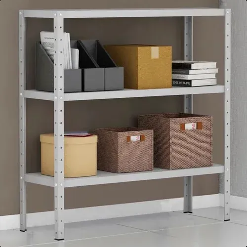 Estante de Aço 30 cm baixa 3 Prateleiras Cinza