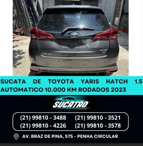 SUCATA DE TOYOTA YARIS HATCH 1.5 AUTOMATICO 10.000KM RODADOS 2023