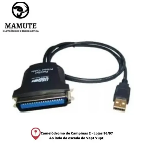 Cabo Paralelo P/ Usb Adaptador Impressora 36 pinos