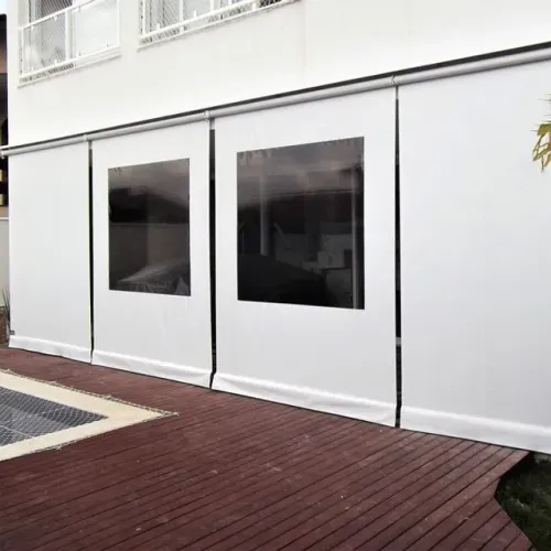 Toldo Cortina Polipropileno Branco 4,00x2,80m Proteção Toldos