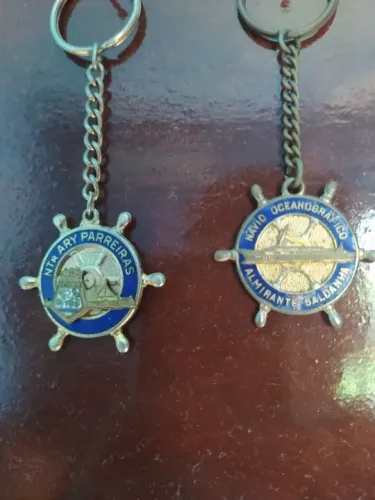 Chaveiros antigos navios Almirante Saldanha e Ary Parreiras