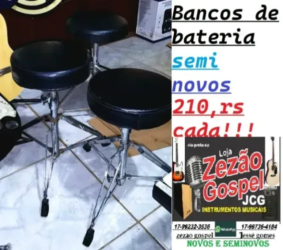 Bancos de bateria semi novos 210,rs CADA