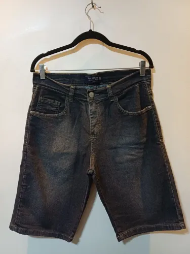 Bermuda jeans masculina Polo Wear preta, tam.38