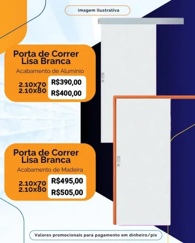 PORTA DE CORRER BRANCA + KIT TRILHO 