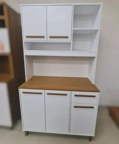 Armário Ametista 05 Portas 01 Gaveta Branco Larg.1.10m - Oferta!!