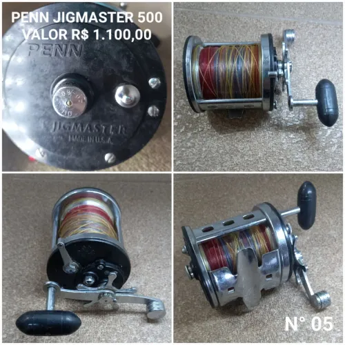 CARRETILHA DE  PESCA  USADA EM BOM ESTADO MARCA PENN MODELO JIGMASTER 500  (  PRETA  )