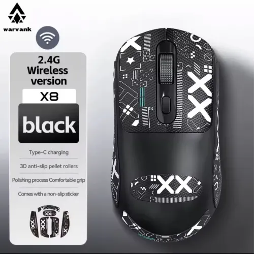 Mouse sem fio Warvank X8 500mAh TYPE-C