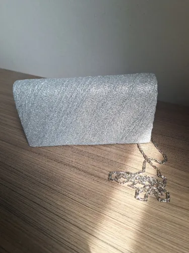 bolsa de festa prata glitter