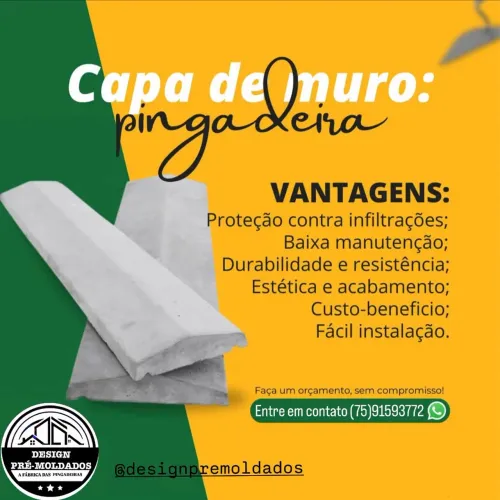 Pingadeira e rufos - Design Pré-Moldados