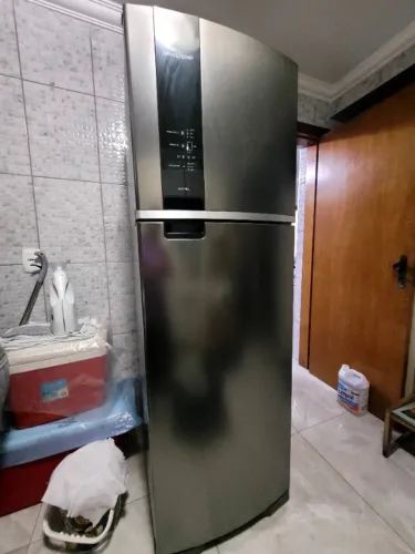 Geladeira Brastemp Frost Free Duplex 400 Litros Inox com Freezer Control BRM54JKANA - 127V