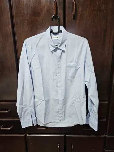 Camisa Lacoste Azul Claro - Tam 43 - Masc