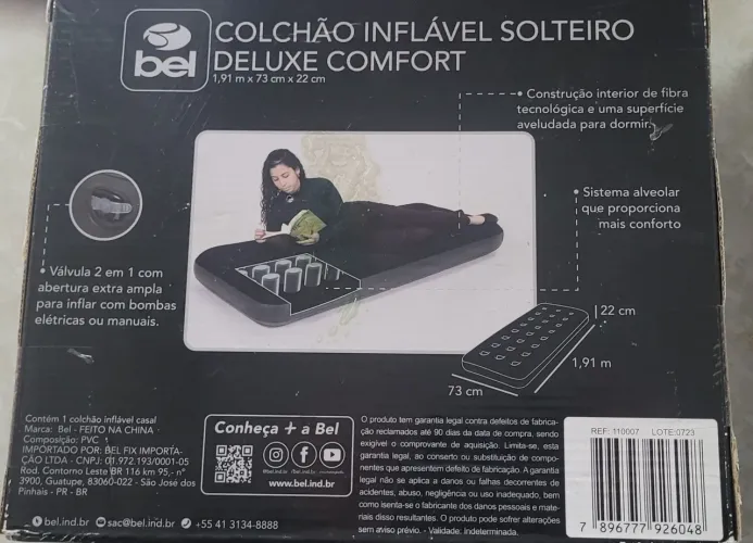 Colchão inflável solteiro Novo