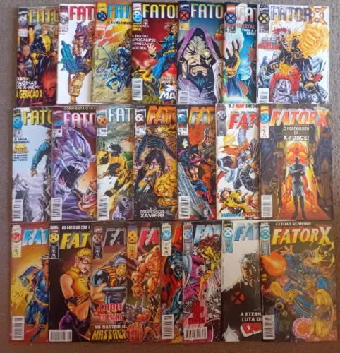 Coleção Completa Hq Fatorx 22 Hq Editora Abril Formatinho Fator-X