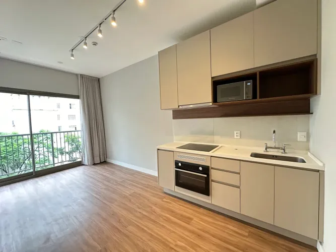 Apartamento (semi mobiliado) locação com 35m2 com 1 dormitório em Higienópolis - São Paulo