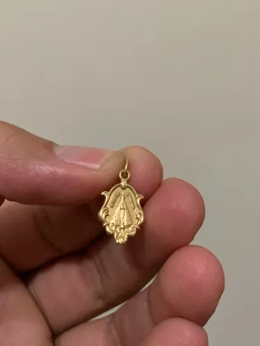 Pingente Medalha Nossa Senhora OURO 18K