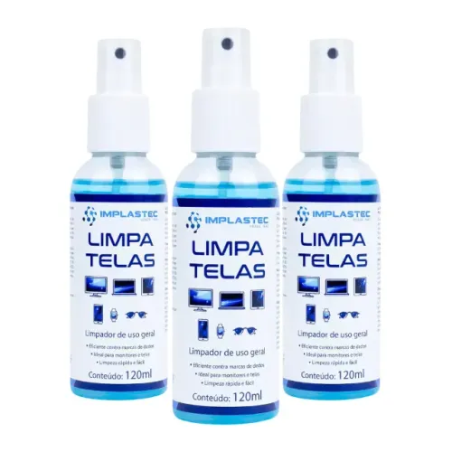 Kit 3 Limpas Telas 120ml - Implastec cod: 10407