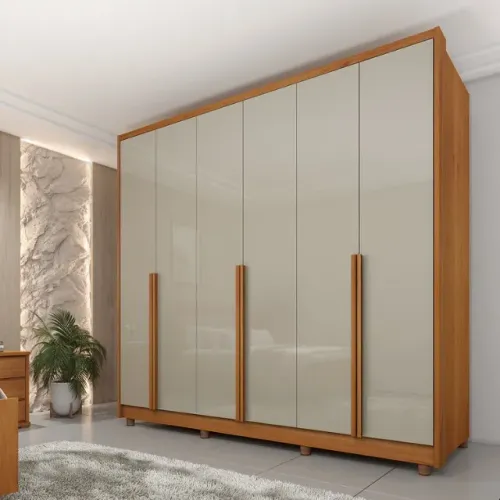 Roupeiro 100% MDF com 6P e 6Gav Fortuna - Entrega e montagem grátis p/ Fortaleza