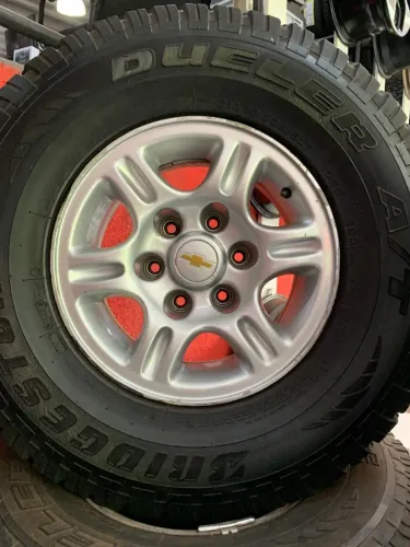 Rodas aro 15 Original GM Silverado DLX 6x139 1997 e Pneus 31x10,5