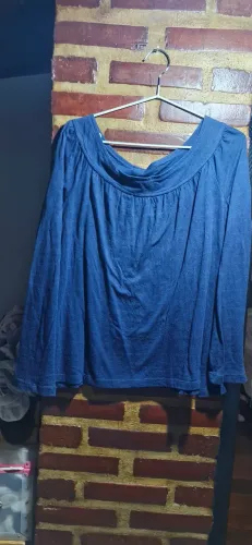 Blusa Azul Manga Longa farm tam P