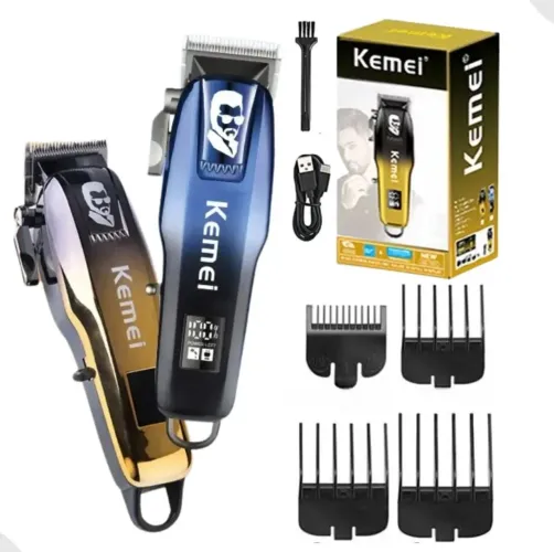 Maquina Cortar Cabelo Profissional Led Sem<br>Fio Resistente