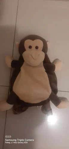 Mochila de Pelúcia de Macaco Infantil