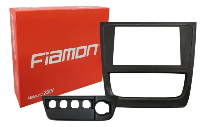 Moldura Fiamon 2 Din 7 Pol. Preta Para Gol G6 Saveiro Voyage