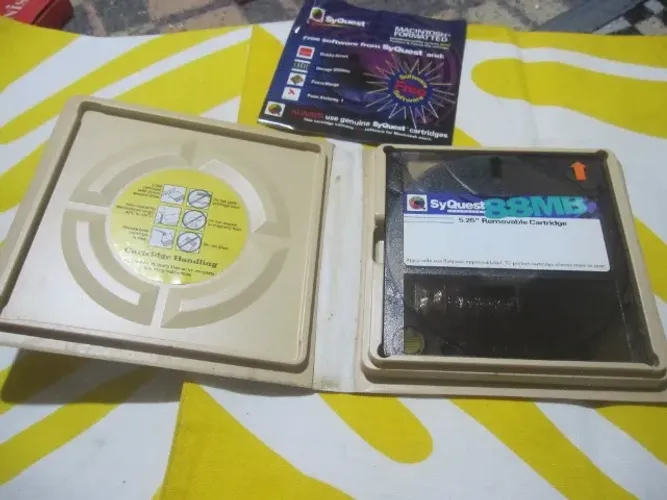 SyQuest disk Vintage para colecionador disco de alta capacidade 5.25 disk cartridge