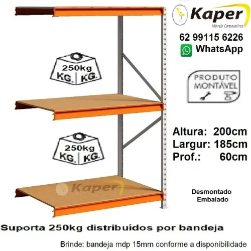 Prateleira / Mini porta pallet Continuação - ( novo )
