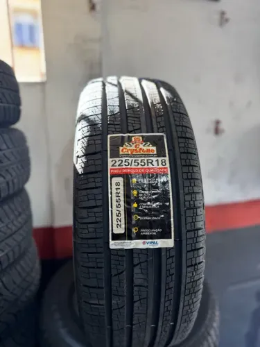 Pneu Remold 225/55/18 marca Crystone (instalação grátis)