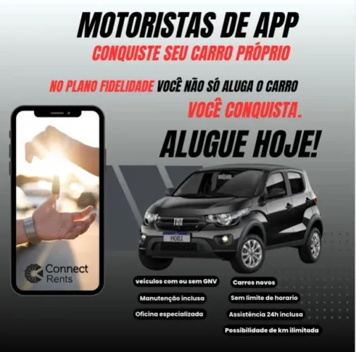 Aluguel para uber 99 com opção de compra